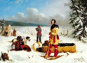 Paul Kane The Surveyor: Portrait of Captain John Henry Lefroy or Scene in the Northwest oil on canvas